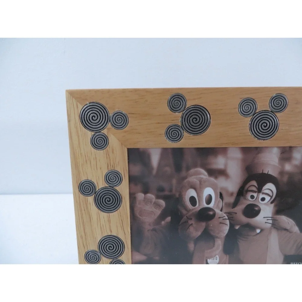 Disney 2 Tone Wood Mickey‎ Mouse Head Inlaid Metal 4